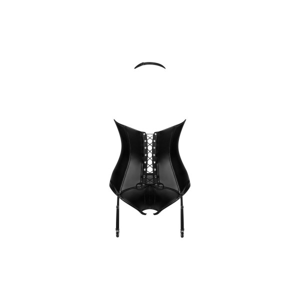 Viranes corset et string - Noir